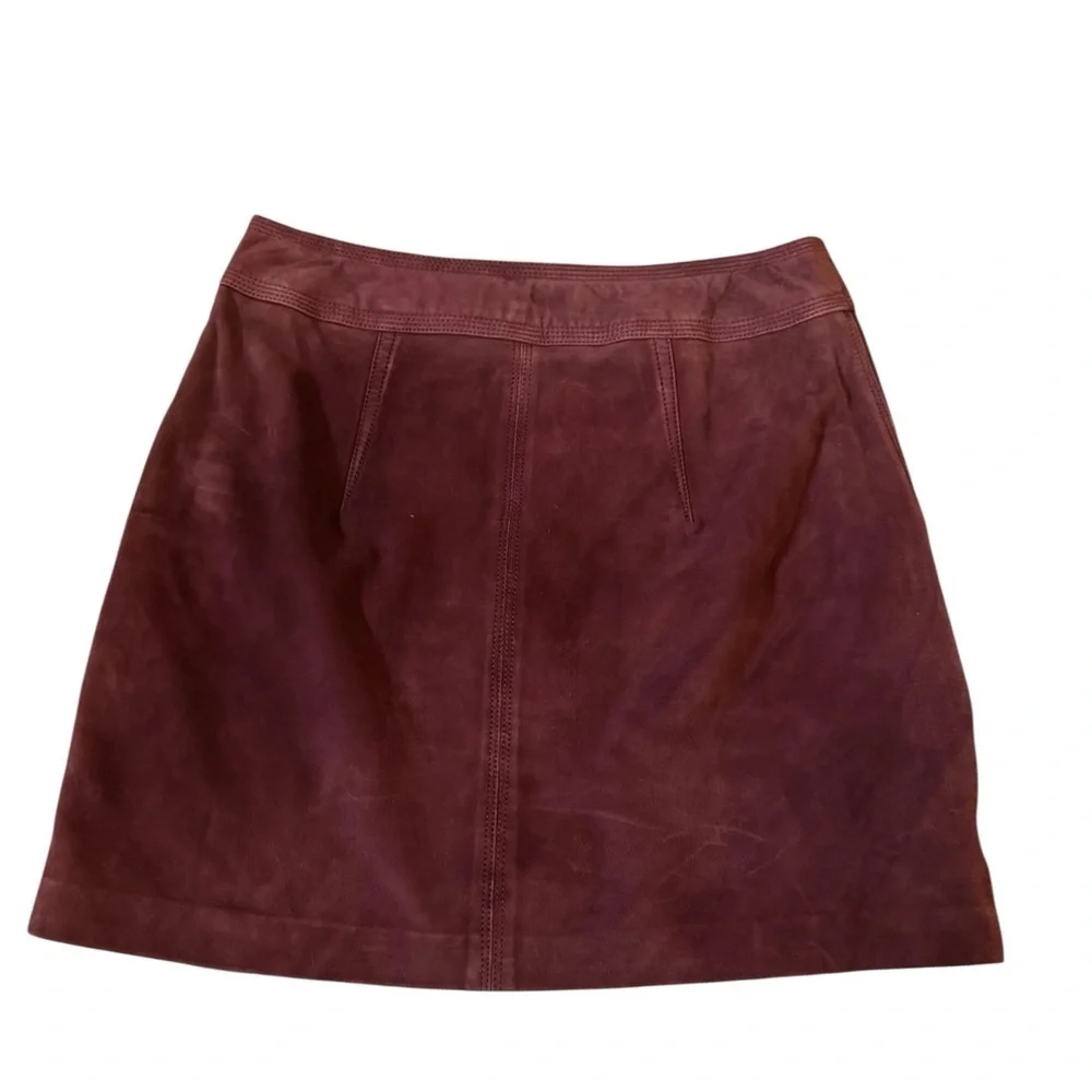 Trina Turk Leather/Suede Mini Harvest Skirt Size 00